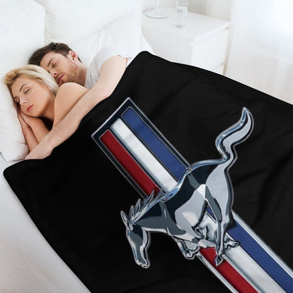 Ford Mustang Logo Throw Blanket