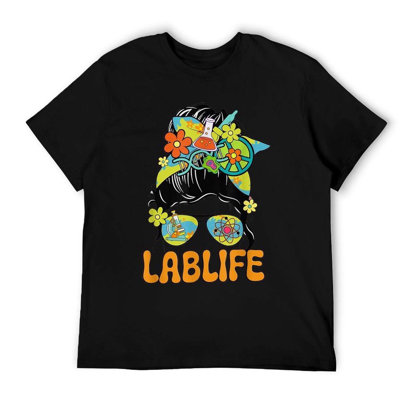 Women Mystery Machine of Diagnostics Lab Week 2025 Messy Bun T-Shirt