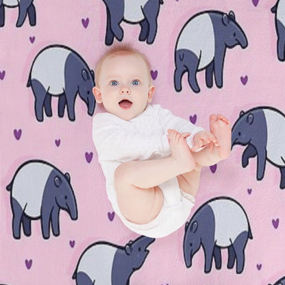 Tiny Tapirs Throw Blanket