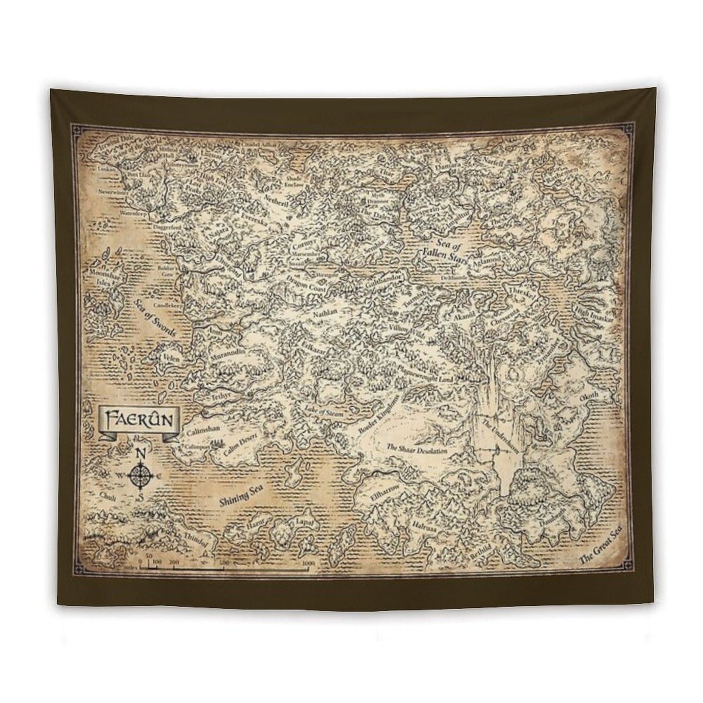 Annotated Map Of Faerun Tapestry