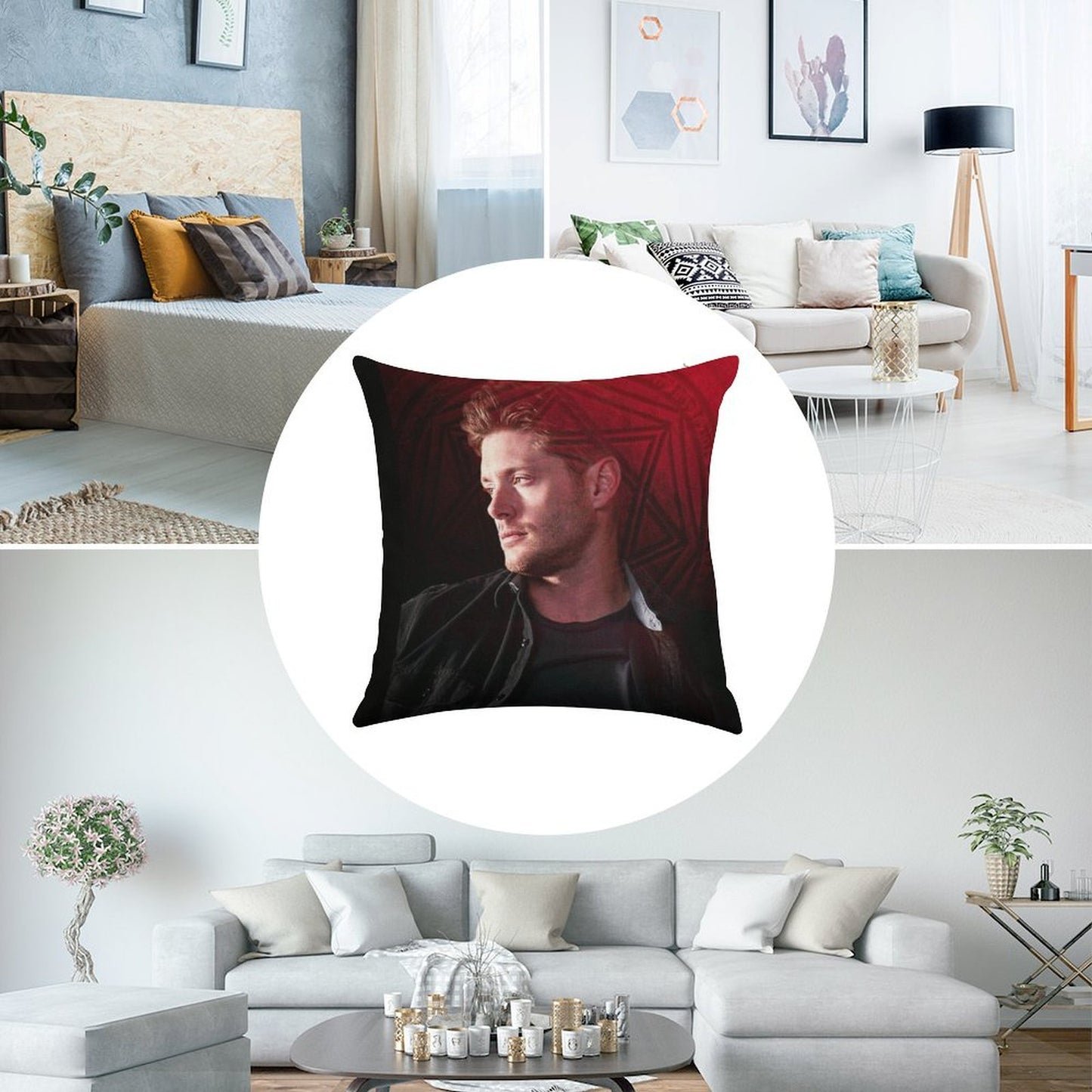 It's Where My Demons Hide Linen Throw Pillow Cover