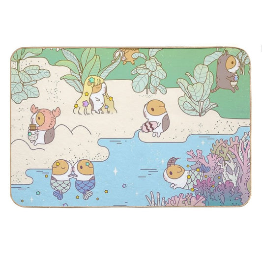 Bubu The Guinea Pig Horoscope Land Bath Mat