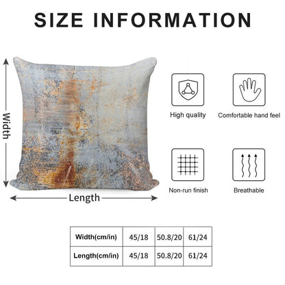 Burn Blue Rust Soft Fade-Resistant Throw Pillow