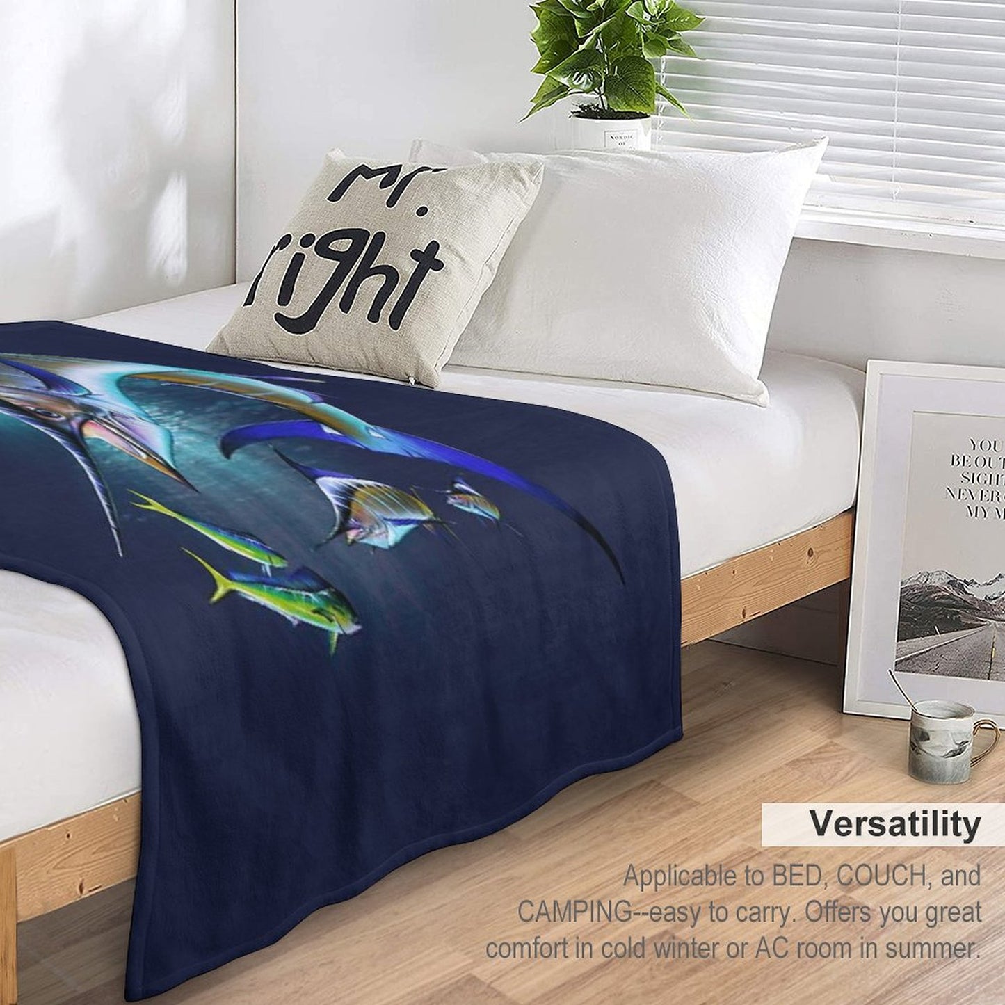 Marlin And Mahi Mahi Throw Blanket