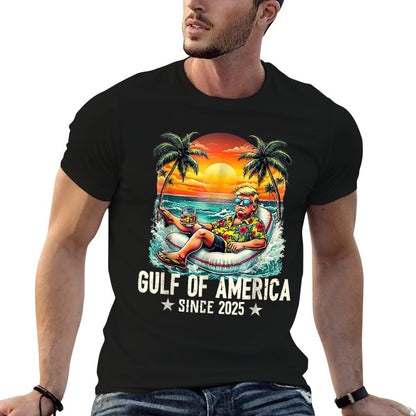 Gulf Of US America Est 2025 Retro Vintage Beach T-Shirt