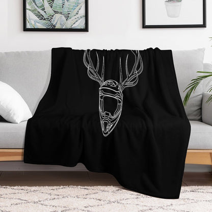 Mx Stag Head Throw Blanket