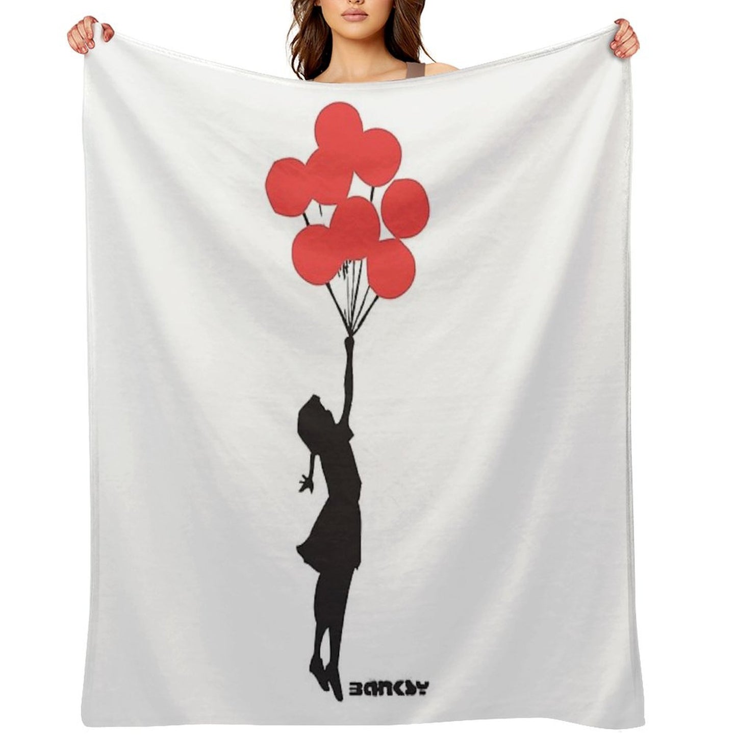 Banksy - Balloon Girl Throw Blanket