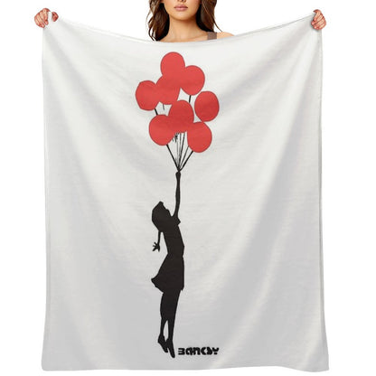 Banksy - Balloon Girl Throw Blanket