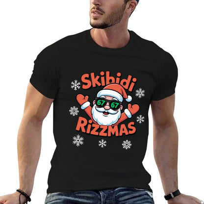 Merry Rizz Mas 67 Sigmas- Funny School Christmas  Slim-fit Cut T-Shirt
