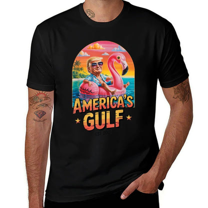 Funny Trump America's Gulf Est 2025 Trump Merchandise  Odor-resistant T-Shirt