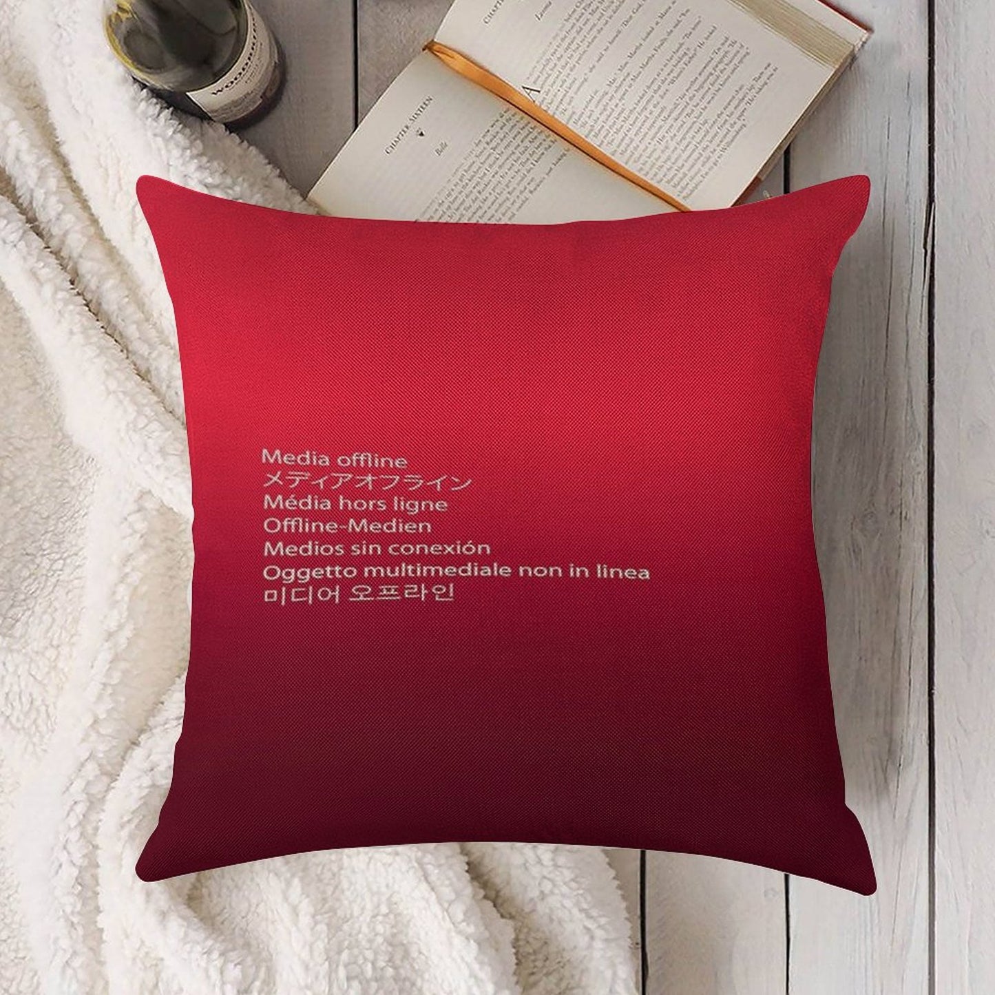 Media Offline Adobe Premiere Pro Linen Throw Pillow Cover