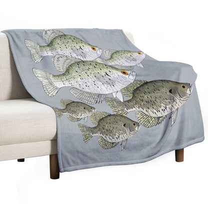Crappie School Throw Blanket