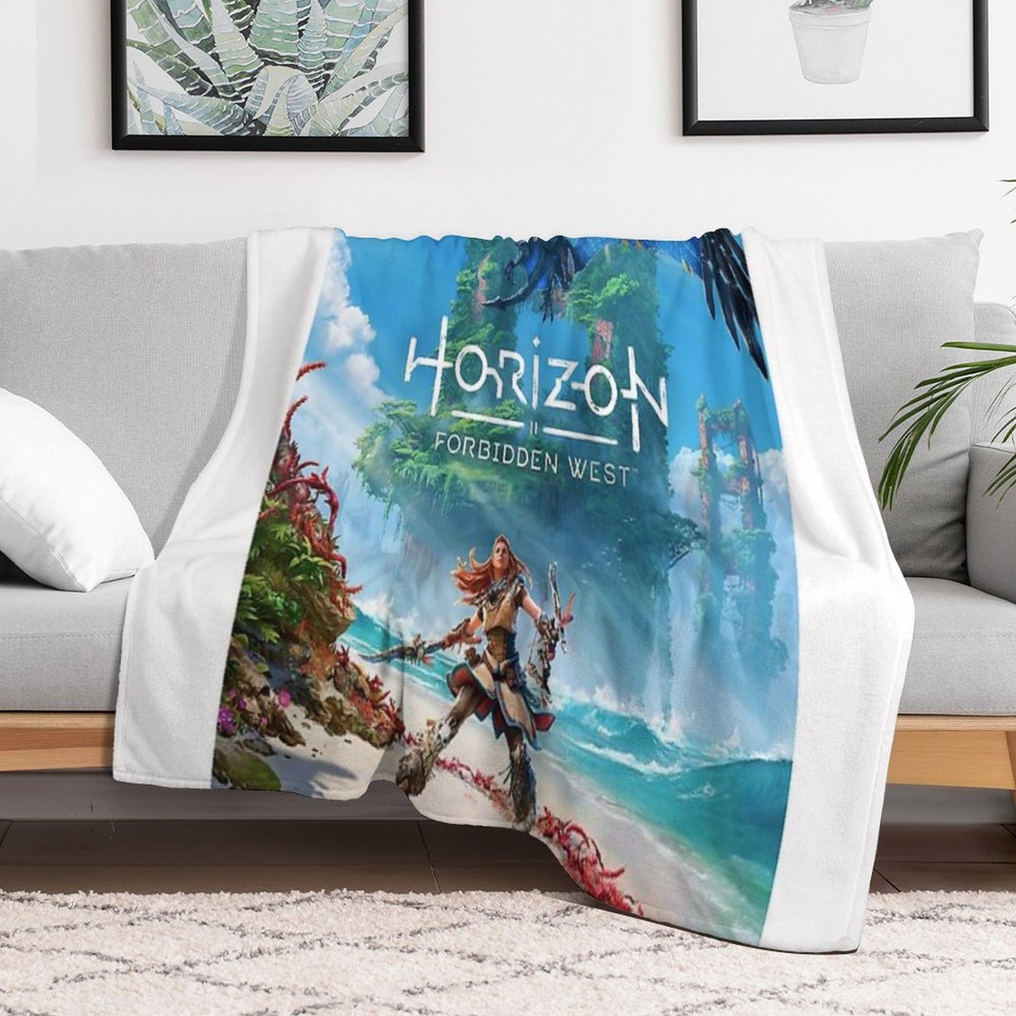 Horizon Forbidden West [poster] Throw Blanket