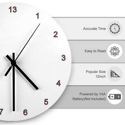 13 Hour Clock Face Wall Clock