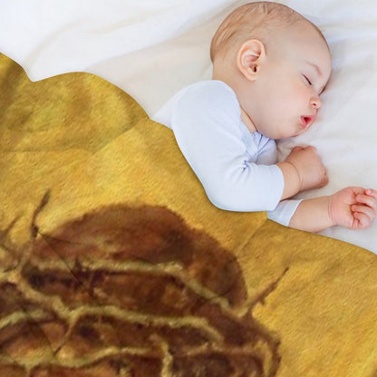 Veronica's  Veil, Jesus Face, Shroud Throw Blanket