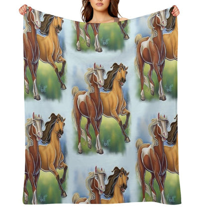 Spirit And Rain Throw Blanket