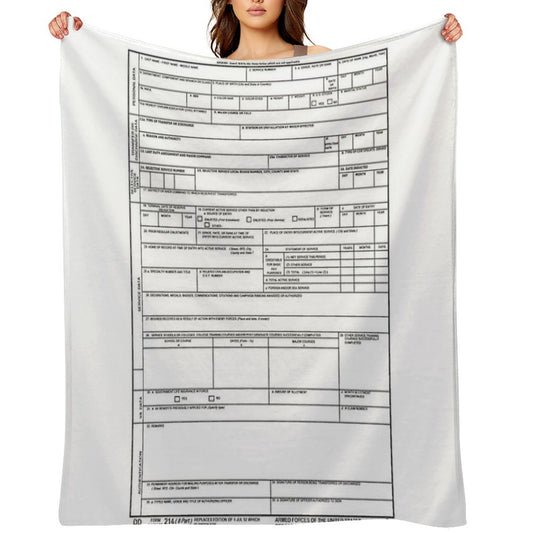 DD 214 Gift Throw Blanket