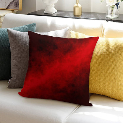Red Smoke Soft Shrink-Resistant Throw Pillow