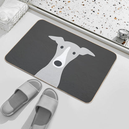 Greyhound  Italian Greyhound  Cute Whippet Dog Bath Mat