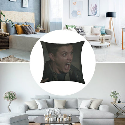 Dean Winchester Scream Linen Throw Pillow Cover