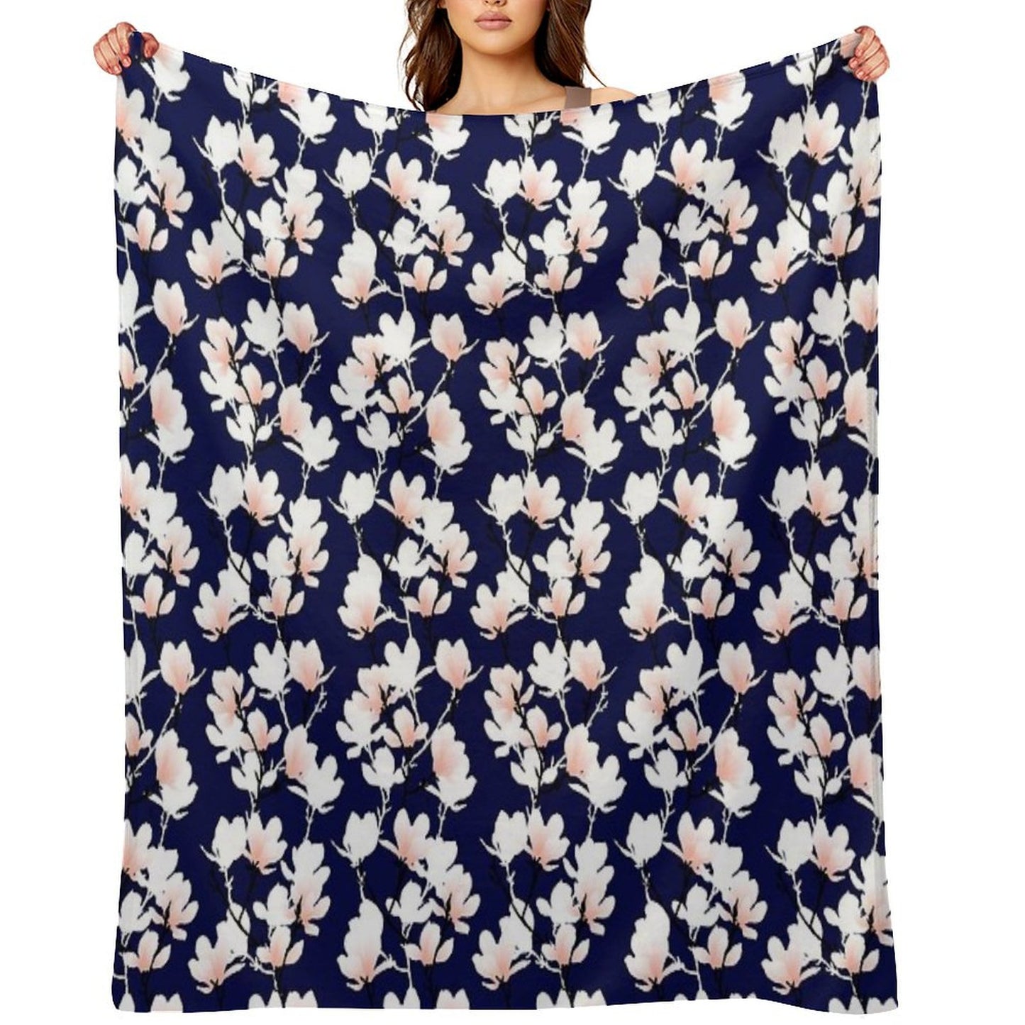 Magnolia Midnight Throw Blanket