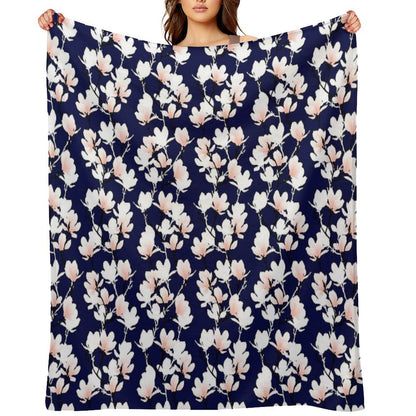 Magnolia Midnight Throw Blanket