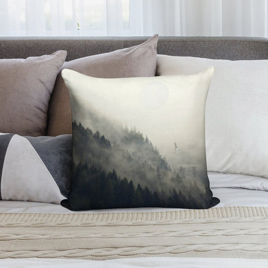 Forest Moon Soft Decorative Cover Throw Pillow