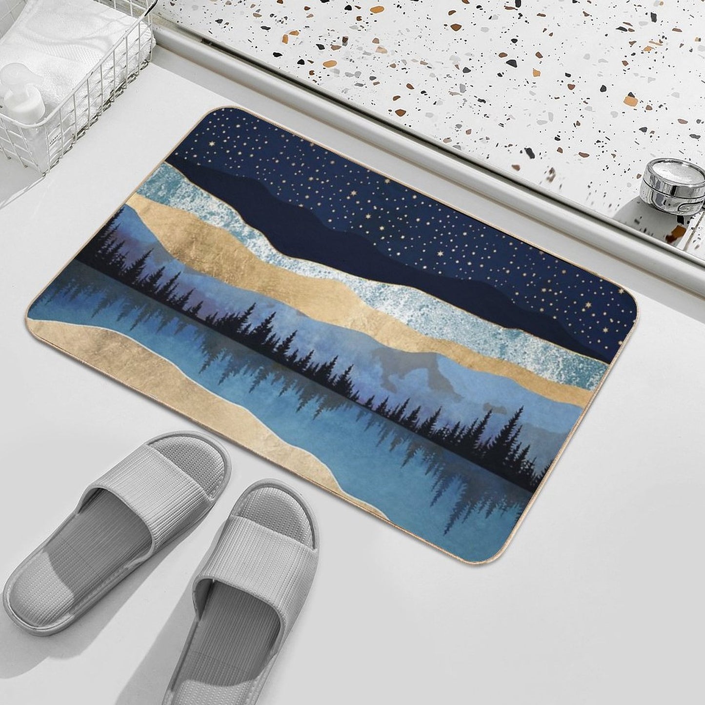 Midnight Lake Bath Mat