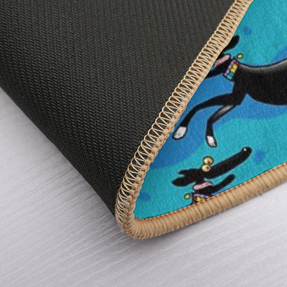 Blue Zoomies Pattern Bath Mat