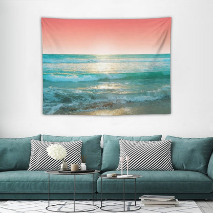 Aqua And Coral, 1 Tapestry
