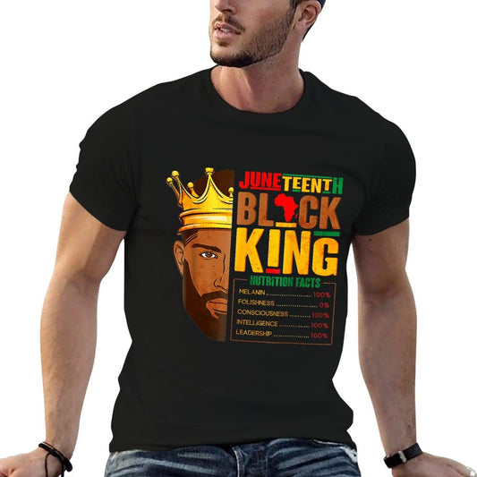 Juneteenth Black King Nutritional Facts  Polyester Blend T-Shirt