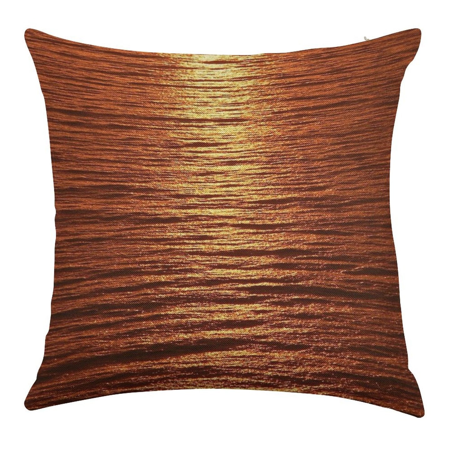 Copper Sea Linen Throw Pillow Cover