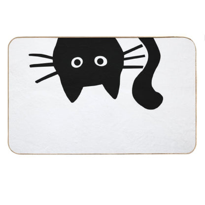 Funny Black Cat Bath Mat