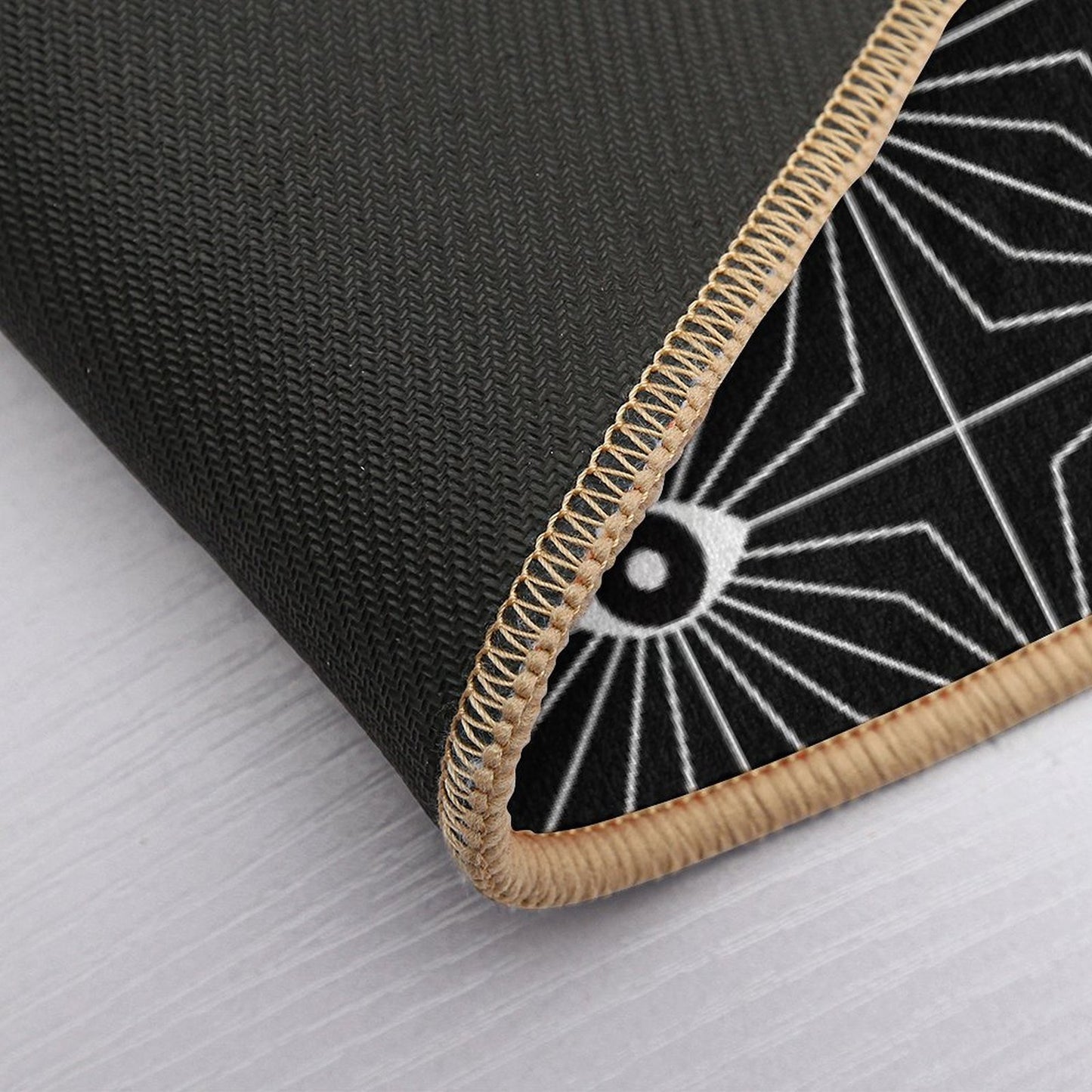 Electric Eyes - Black And White  Toxin-Free Bath Mat