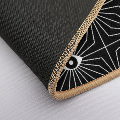 Electric Eyes - Black And White  Toxin-Free Bath Mat