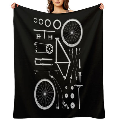 Bike Exploded Throw Blanket