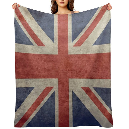 Union Jack Throw Blanket - Warm Winter Blanket with UK Flag Throw Blanket
