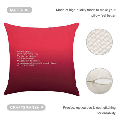 Media Offline Adobe Premiere Pro Linen Throw Pillow Cover