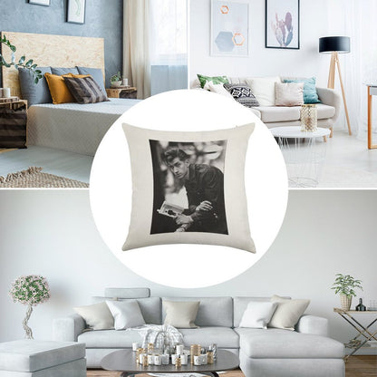 Alex Turner Linen Throw Pillow Cover
