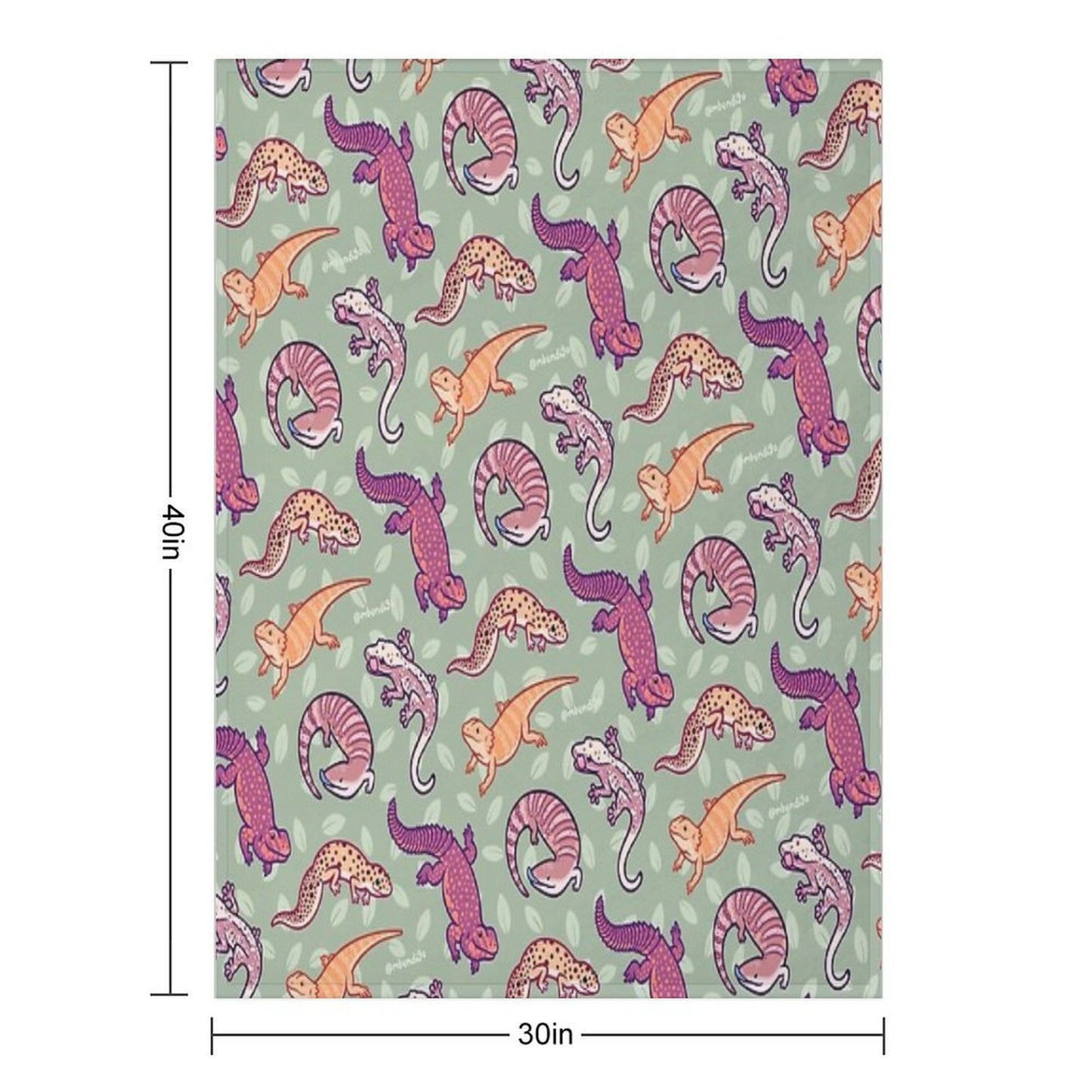 Reptile Rave Throw Blanket