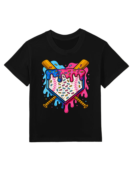 Baseball Boys Ice Cream Drip Baseball Kids T-Shirt