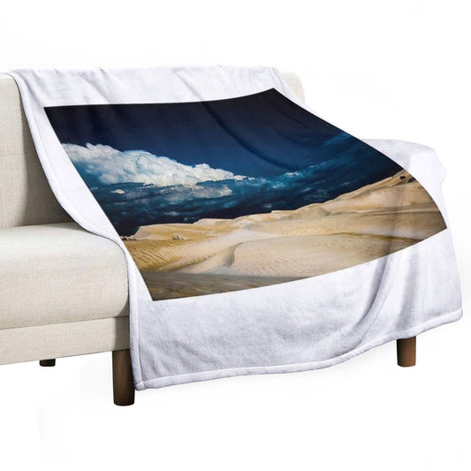 Storm Clouds Over The Desert Throw Blanket