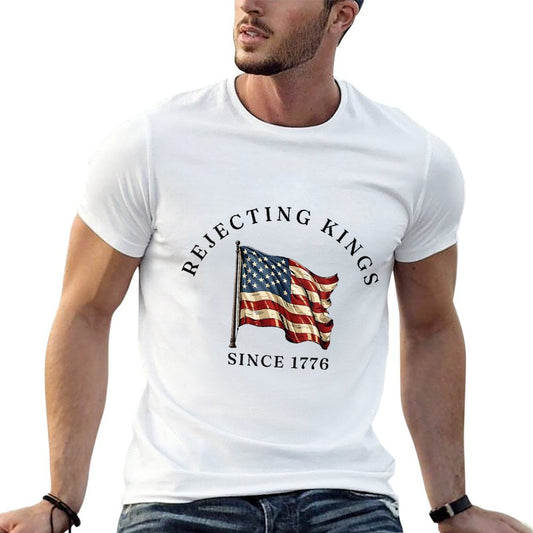 Womens No Kings In America We The People Resist USA 4th July  Summer-ready Fabric T-Shirt