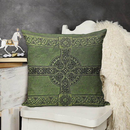 Celtic Knotwork Linen Throw Pillow Cover