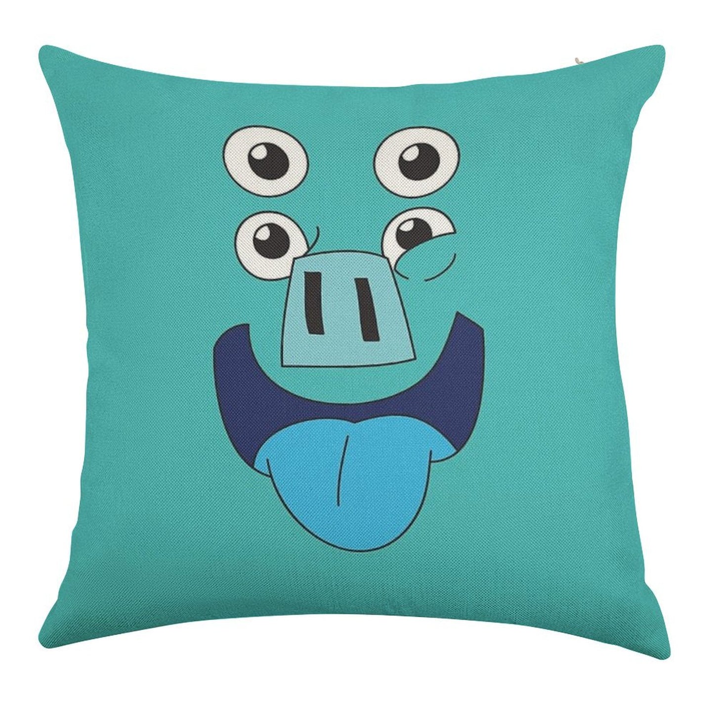 Kipo - Pig Face Linen Throw Pillow Cover