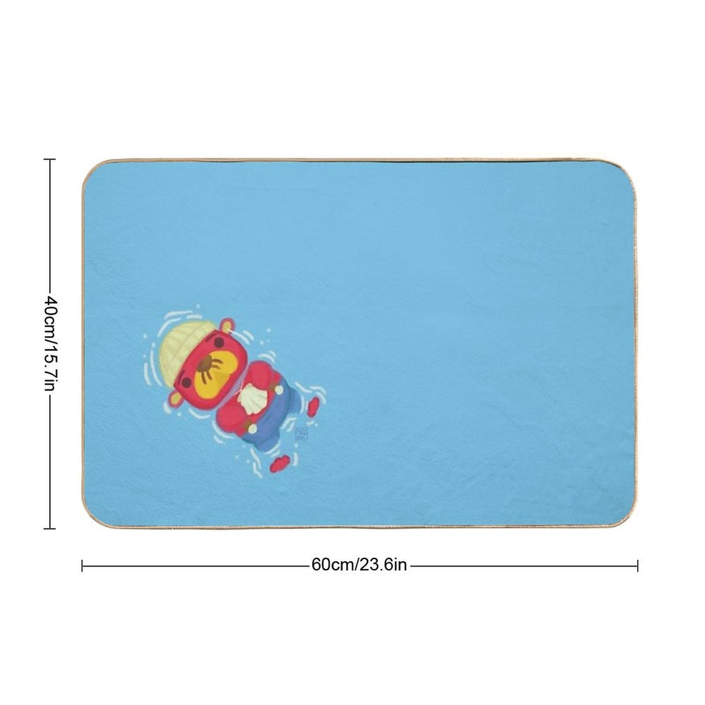 Pascal Floating in The Sea Bath Mat