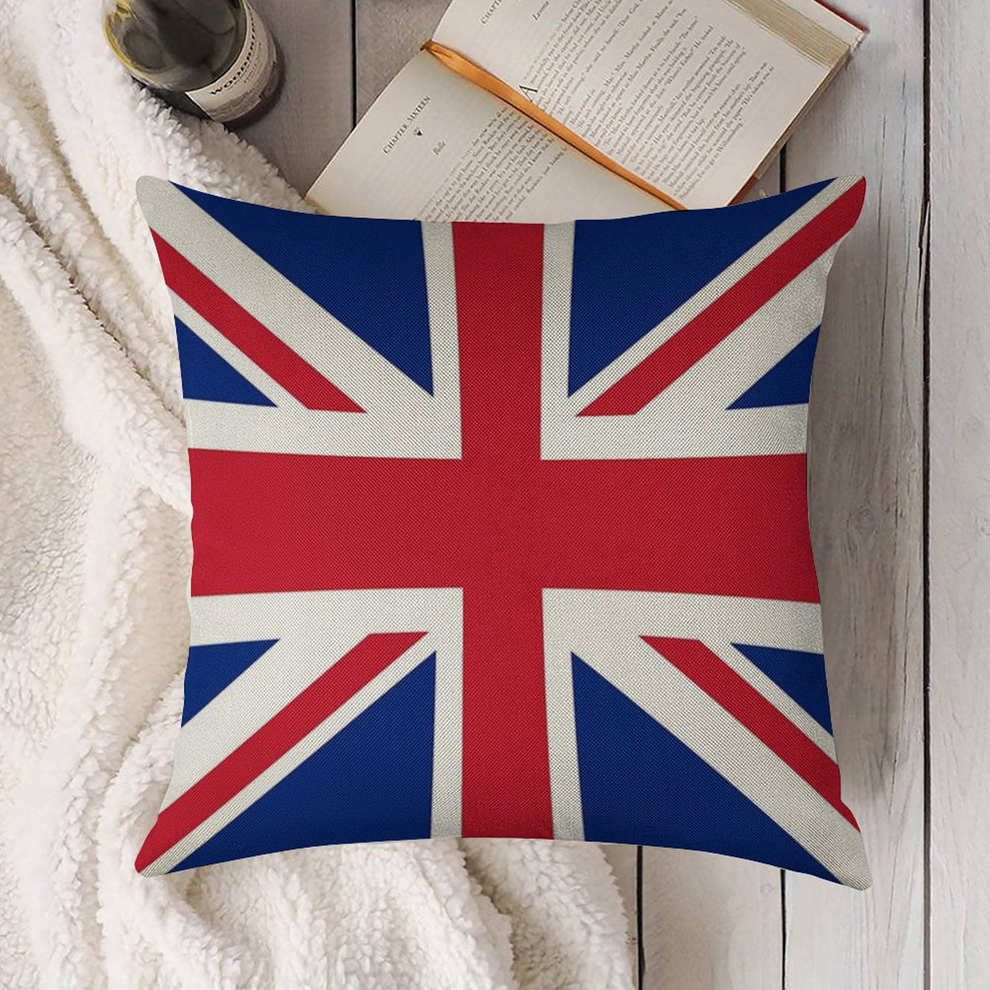Union Jack Pillow Linen Throw Pillow Cover