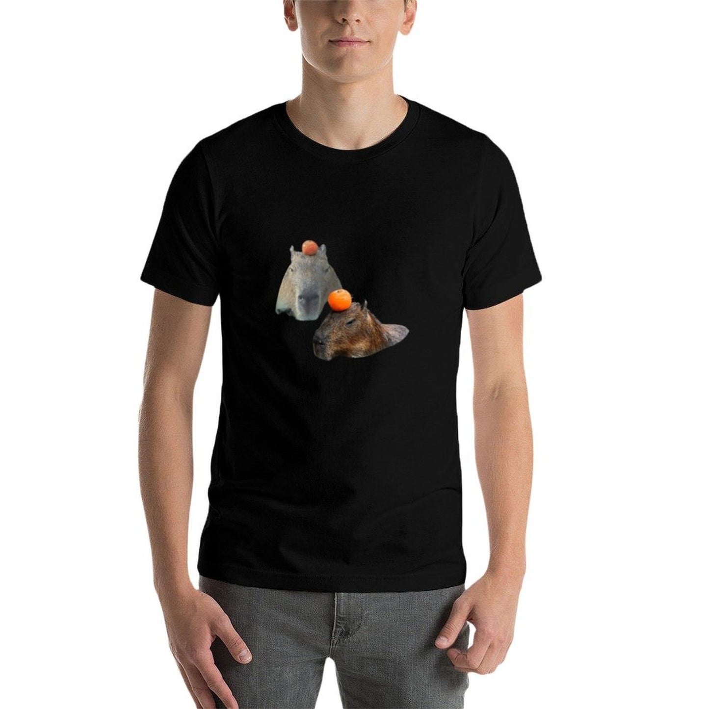 Think Twice I Don't Even Think Once Capybara Word Art  Stretchy T-Shirt