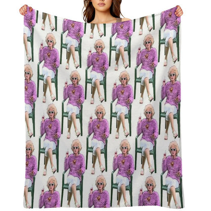 Kath And Kim Kath Having A Smoke Throw Blanket