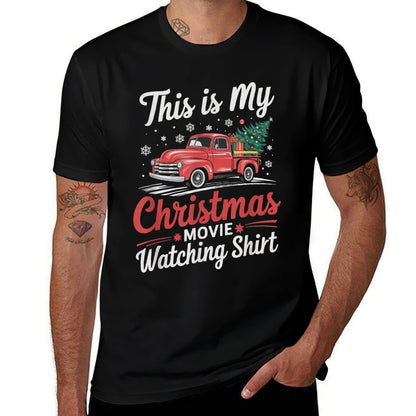 This Is My Christmas Movie Watching  Fade-proof Color T-Shirt